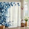JGGXHM Vintage Floral Shower Curtain, Blue and White, with 12 Hooks (220 x 160 cm W x H) view 2