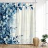 JGGXHM Vintage Floral Shower Curtain, Blue and White, with 12 Hooks (220 x 160 cm W x H) view 3
