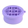 Silicone Brush Holder, Collapsible Makeup Brush Cleaner, Purple view 1