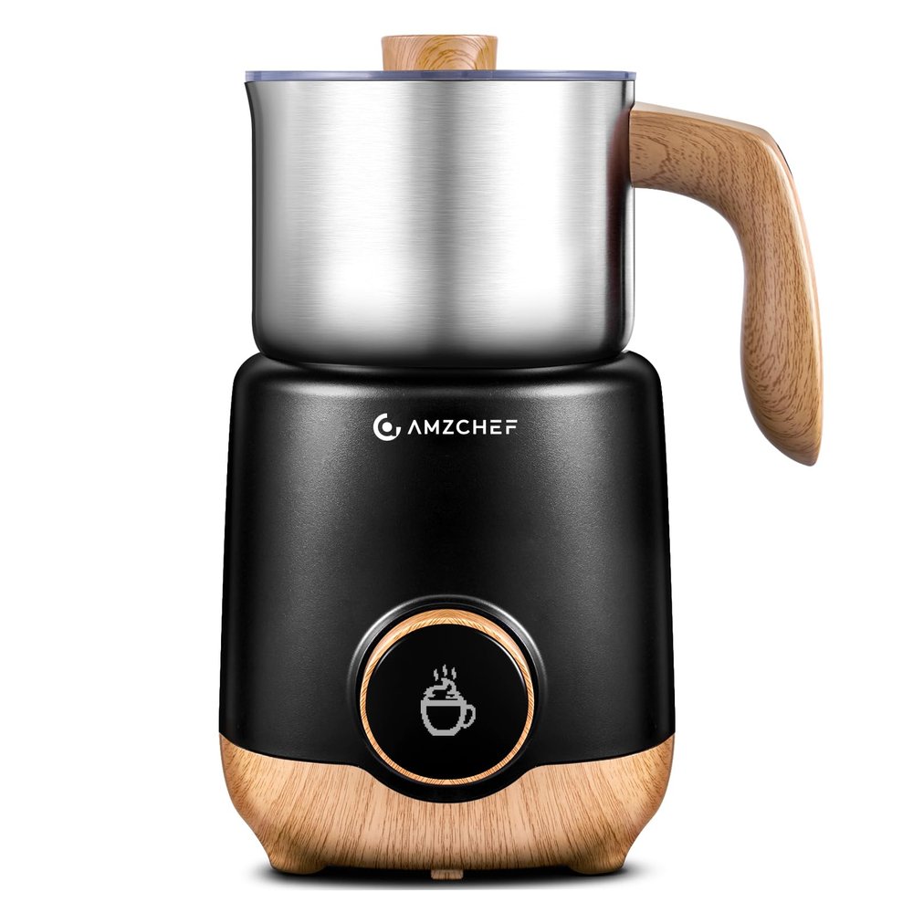 AMZCHEF 600 ml Milk Frother, 8-in-1 with Induction