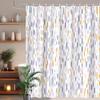 Pastel Oval Confetti Shower Curtain – Abstract, Playful Design with Hooks (220 x 230 cm, W x H) view 1