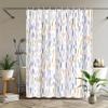Pastel Oval Confetti Shower Curtain – Abstract, Playful Design with Hooks (220 x 230 cm, W x H) view 2