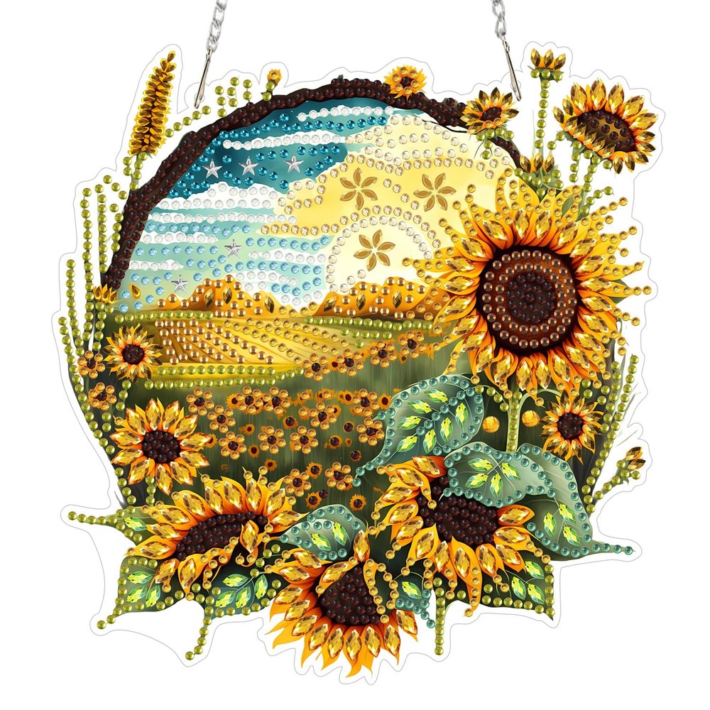 MAXBYE Diamond Painting Art Pendant - Sunflowers