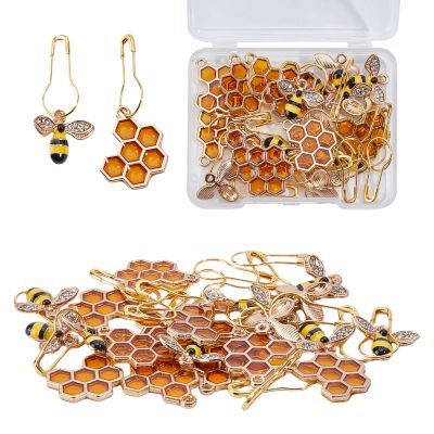 letsinstyle 20-Piece Honeycomb Stitch Markers