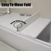 Folding PVC Bathtub Cover with Tray and Shower Shelf view 2