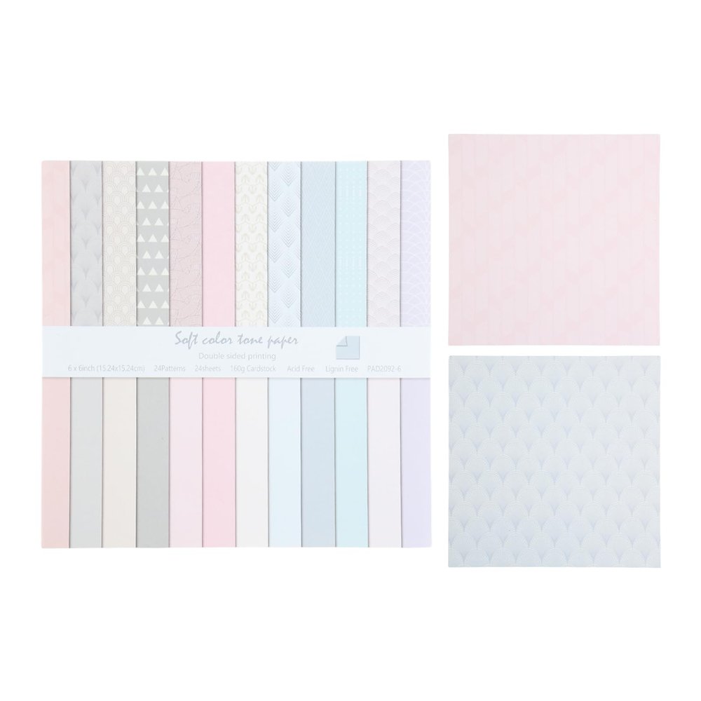 Scrapbook Paper Set, 24 Double-Sided Sheets