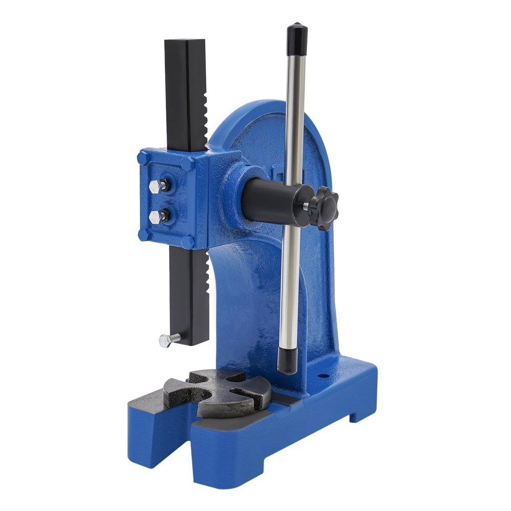 1-Ton Manual Arbor Press, 2,204.62 lb Capacity, 5.5 in Max. Stroke