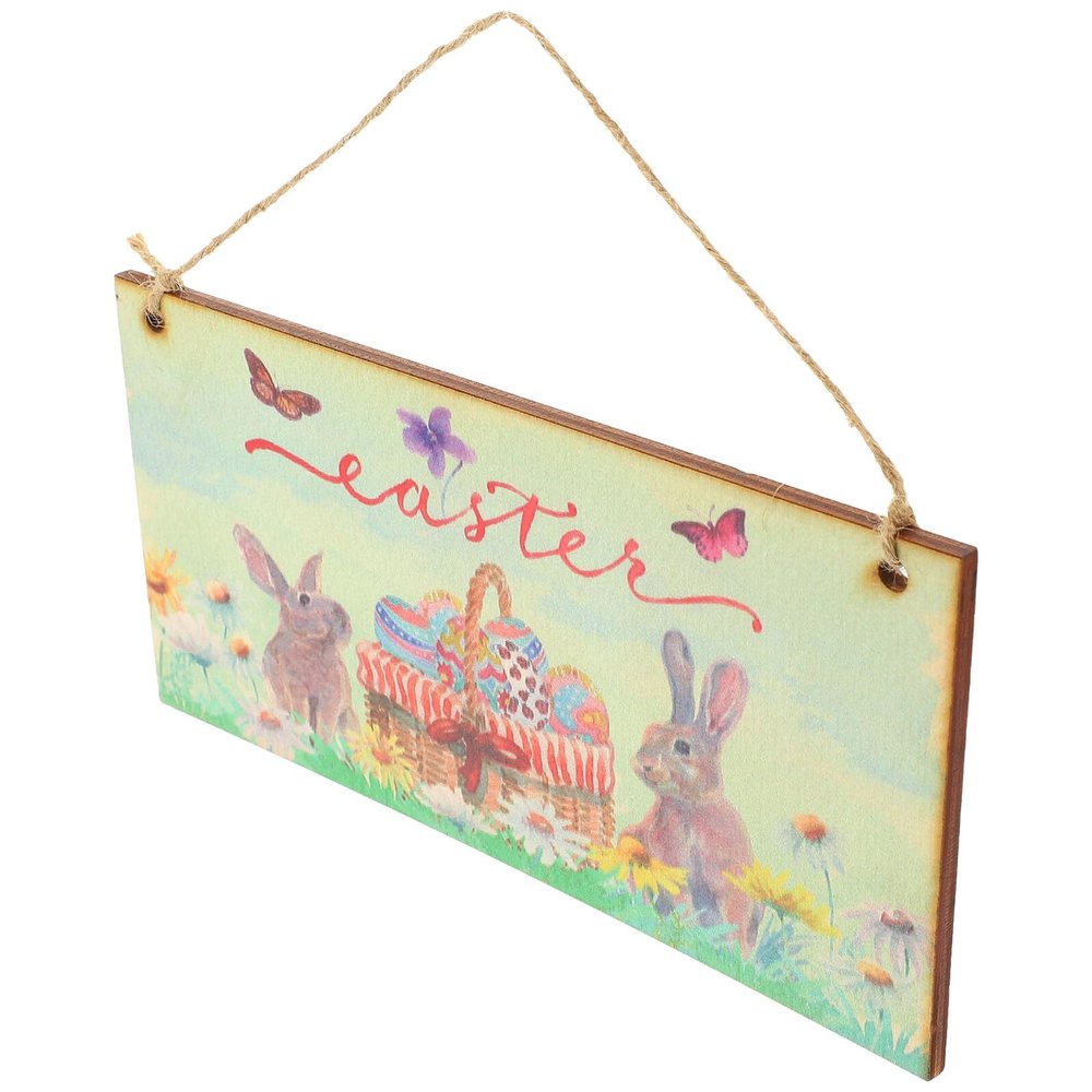 Cabilock Easter Bunny Wooden Sign