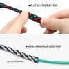 1/5/10 m Braided Cable Sleeve, 4/8/12 mm, Expandable PP/Cotton, Red Black, 8 mm, 5 m view 3