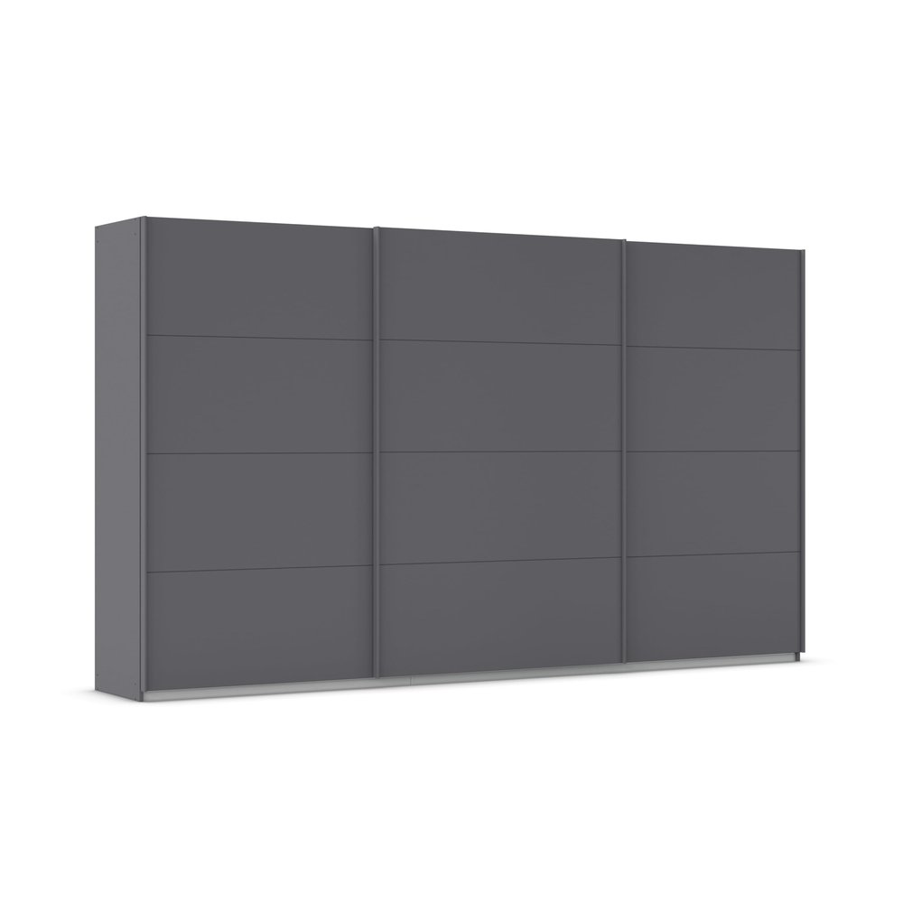 Rauch Möbel KULMBACH Sliding-Door Wardrobe, Metallic Gray, 360 cm Wide