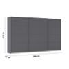 Rauch Möbel KULMBACH Sliding-Door Wardrobe, Metallic Gray, 360 cm Wide view 3