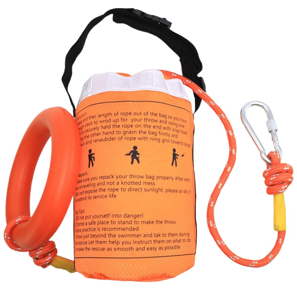 Water Rescue Throw Bag, Multifunctional Quick-Drying Rope Bag with Reflective Strip