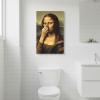 Mona Lisa Bathroom Canvas Art view 3