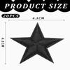 HZAOPZE 20 Pack Star Iron-On Patches, Black view 2
