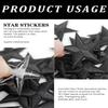 HZAOPZE 20 Pack Star Iron-On Patches, Black view 3