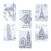 Ciieeo 6-Piece White Architectural Drawing Templates, PET, Portable and Easy to Clean, Coloring Stencils for Children view 1