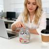 Desktop Trash Can, Cute Recycling Container with Lid view 2