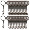 ZMaglorian Keychain Blanks Set of 50 - 25mm Black Metal Key Rings with Chain view 1