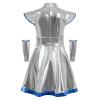 Alien Costume Space Girl Metallic Party Dress for Women view 4