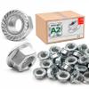 LUN FIX M5 Flange Nuts DIN 6923, A2 Stainless Steel, 20 pcs view 1