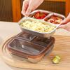 Stainless Steel Lunch Box, 3 Compartments, 17.6 x 17.6 x 5 cm, Black (4) view 3