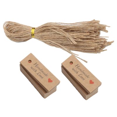 FILFEEL 100 Pack Kraft Paper Gift Bags with Twine