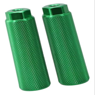 Aluminum Alloy Bike Pegs for 3/8-Inch Axles, Non-Slip, Green