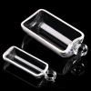 Quartz Glass Boat for Clamping, Heating, and Evaporation, Semicircular Tube Furnace Boat with Flat Bottom (10×50×5 mm) (15×100×7.5 mm, 10 pcs) view 4