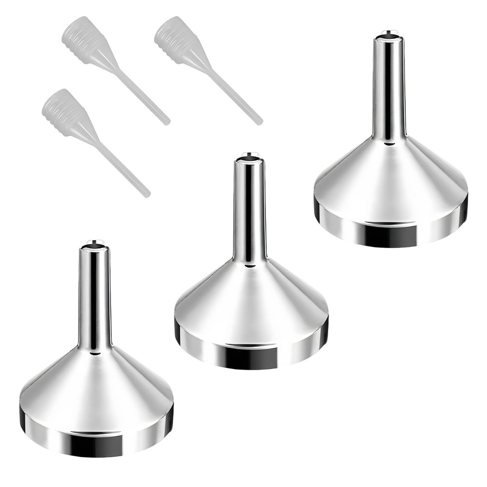 3-Piece Metal Funnel Set for Liquid Transfer