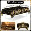 Black Gold Birthday Tablecloth view 2