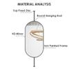 360° Rotating Ceiling Mirror for Dressing and Shaving view 4