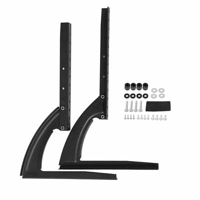 Black Steel Desktop TV Stand for Flat LED/LCD TVs, 14–42 in.