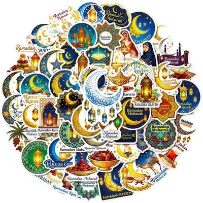Zghhc Islamic Ramadan Stickers, 50 Eid Mubarak Stickers