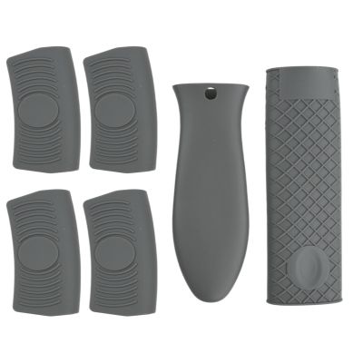 Daleweo Silicone Pot Handles 6-Piece Set, Gray