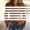 Women's Cowgirl Costume Western Denim Top with Fringe view 4