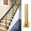 100 cm Glass Railing Posts for Stairways, Square Balusters and Clips for Wood or Concrete Floors view 1