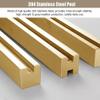 100 cm Glass Railing Posts for Stairways, Square Balusters and Clips for Wood or Concrete Floors view 3