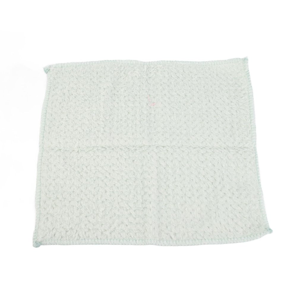 Qcwwy Soft Coral Fleece Cleaning Cloths, Quick-Drying Multi-Purpose Dish Towels for Kitchen and Spa, Ultra-Soft and Highly Absorbent, 25 cm x 25 cm, Kitchen Utensils (Green)