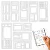 9-Piece Bullet Journal Stencil Set view 1