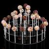 3-Piece C-Acrylic Cake and Lollipop Stand, Round 30-Hole Display view 4