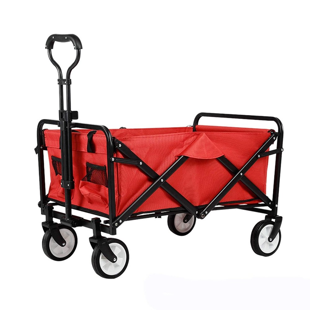 Heavy-Duty Folding Wagon for Outdoor Use - Portable for Garden, Beach, Shopping and Camping