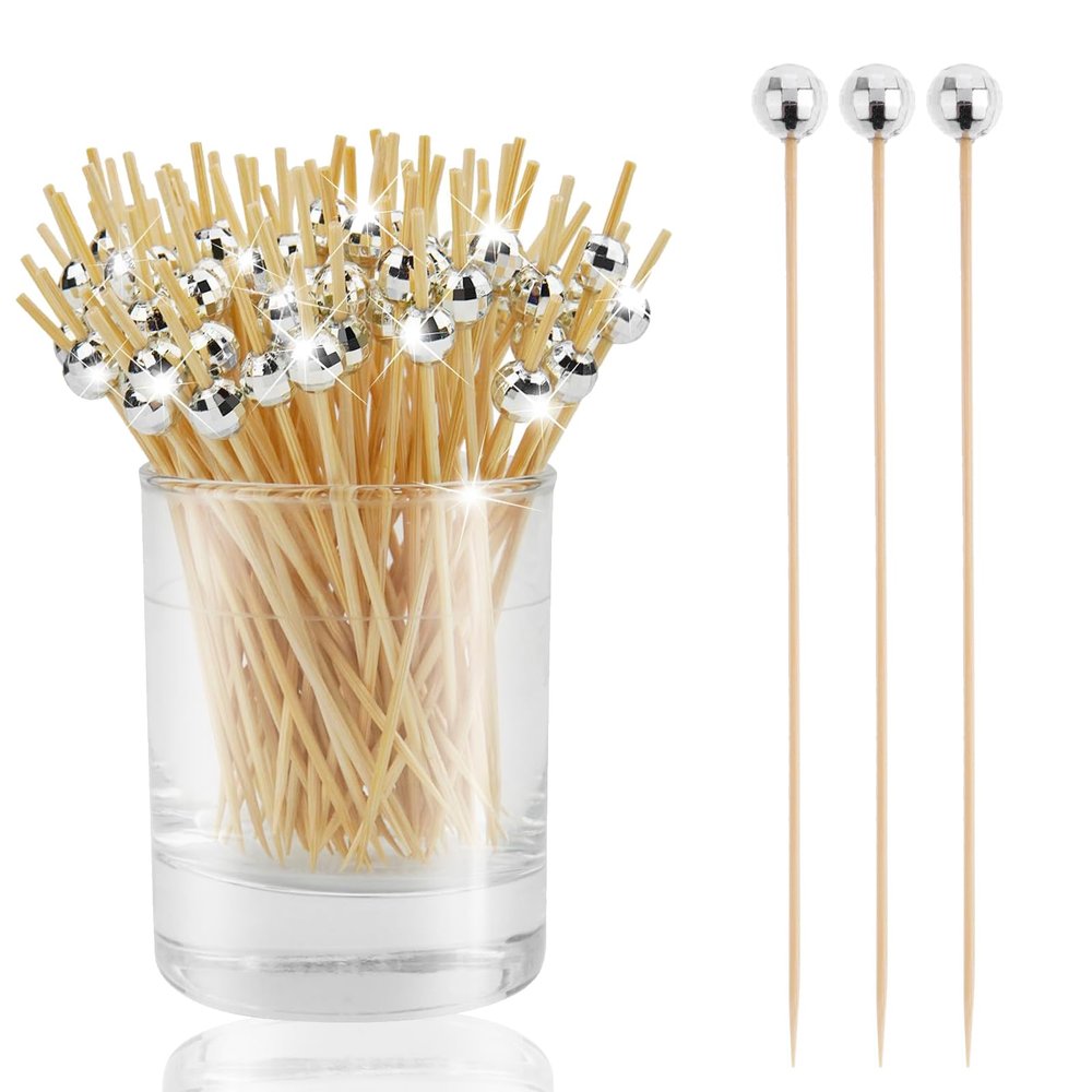 BinPhorm Disco Ball Cocktail Picks, 100 PCS