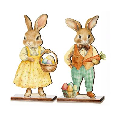 2-Piece Easter Bunny Decor