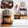 CUXAHO Narrow Solid Wood Console Table with Drawer, Nero, 90 cm/35 in view 2