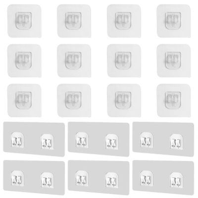 Daleweo Self-Adhesive Hooks, 18 Pack, Transparent, Waterproof