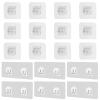Daleweo Self-Adhesive Hooks, 18 Pack, Transparent, Waterproof view 1
