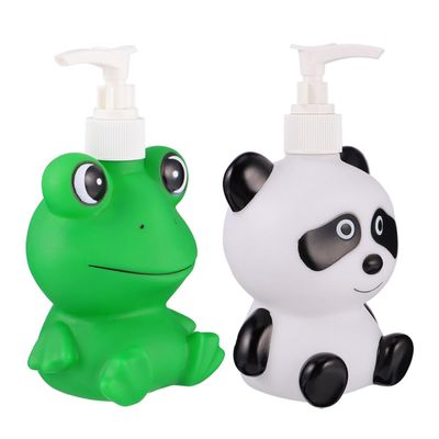 Melamine Lotion Dispenser Bottles with Pump, Cartoon Design, 2-Pack