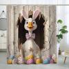 Spring Easter Goose Shower Curtain, 183 x 200 cm, with Hooks view 3