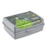 keeeper carla Handy Food Box, 1 L, Midi, 17 x 13 x 7 cm, Lunchbox, Design: Monster Gamer, Grey (Nordic Grey) view 1