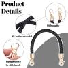 2 Short Black Purse Handles view 3